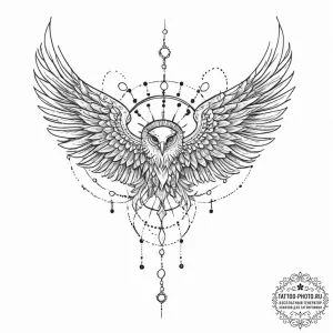 Tattoo sketch griffin wings, tattoo flash she... - эскиз тату (№1757262674_0, 07.09.2025 16:31) — tattoo-photo.ru