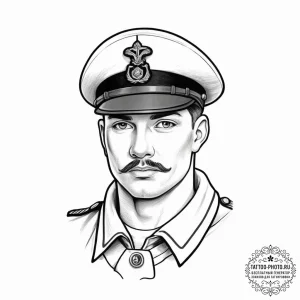 Tattoo sketch soldier with a pencil, artistic... - эскиз тату (№1757263068_0, 07.09.2025 16:37) — tattoo-photo.ru