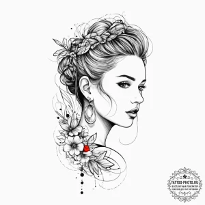 Tattoo sketch small earring tattoo, concept a... - эскиз тату (№1757263465_0, 07.09.2025 16:44) — tattoo-photo.ru