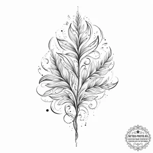 Tattoo sketch magical plant with sparkles - эскиз тату (№1757264672_0, 07.09.2025 17:04) — tattoo-photo.ru
