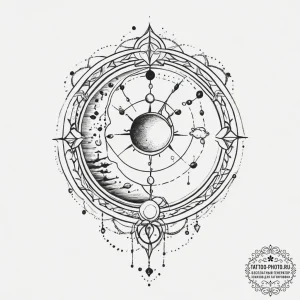 Tattoo sketch moon phases, tattoo sketch desi... - эскиз тату (№1757265061_0, 07.09.2025 17:11) — tattoo-photo.ru