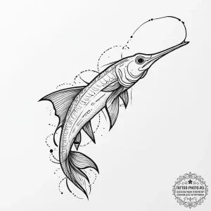 Tattoo sketch trumpetfish, concept art for ta... - эскиз тату (№1757265844_0, 07.09.2025 17:24) — tattoo-photo.ru