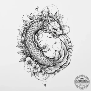 Tattoo sketch apple blossom, tattoo flash she... - эскиз тату (№1757266054_0, 07.09.2025 17:27) — tattoo-photo.ru
