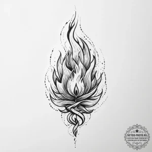 Tattoo sketch fire - эскиз тату (№1757266446_0, 07.09.2025 17:34) — tattoo-photo.ru