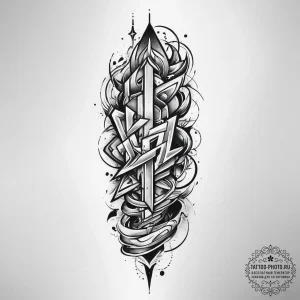 Tattoo sketch arm, tattoo line art, clean lin... - эскиз тату (№1757269475_0, 07.09.2025 18:24) — tattoo-photo.ru