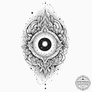Tattoo sketch cosmic entity, ink illustration... - эскиз тату (№1757271067_0, 07.09.2025 18:51) — tattoo-photo.ru