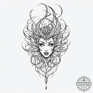 Tattoo sketch banshee, tattoo sketch design,... - эскиз тату (№1757273884_0, 07.09.2025 19:38) — tattoo-photo.ru