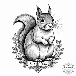 Tattoo sketch squirrel, tattoo drawing outlin... - эскиз тату (№1757274898_0, 07.09.2025 19:54) — tattoo-photo.ru