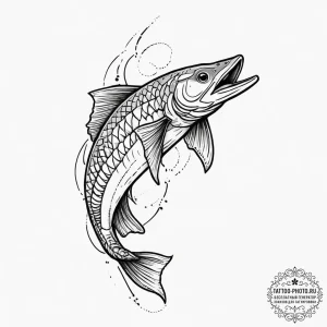 Tattoo sketch pike, tattoo sketch design, lin... - эскиз тату (№1757275294_0, 07.09.2025 20:01) — tattoo-photo.ru