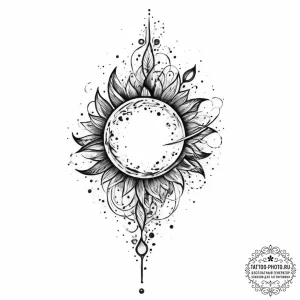 Tattoo sketch cosmic spring, tattoo sketch de... - эскиз тату (№1757278488_0, 07.09.2025 20:54) — tattoo-photo.ru