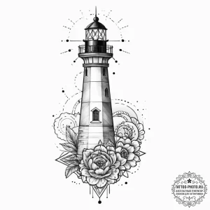 Tattoo sketch lighthouse, tattoo flash sheet... - эскиз тату (№1757279099_0, 07.09.2025 21:04) — tattoo-photo.ru