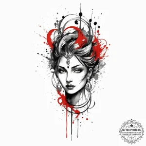 Tattoo sketch a spiritual figure, tattoo sket... - эскиз тату (№1757280514_0, 07.09.2025 21:28) — tattoo-photo.ru