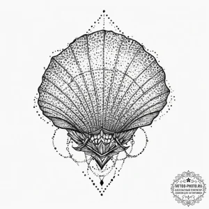 Tattoo sketch shell, tattoo drawing outline,... - эскиз тату (№1757280710_0, 07.09.2025 21:31) — tattoo-photo.ru