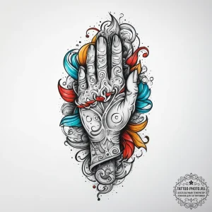 Tattoo sketch hands with a scroll, tattoo ske… — эскиз тату (№1757281916_0, 07.09.2025 21:51) — tattoo-photo.ru