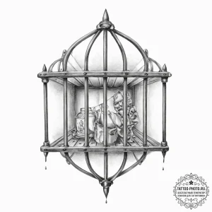 тюремные рисунки характерные в этой сфере — эскиз тату (№1757282921_0, 07.09.2025 22:08) — tattoo-photo.ru