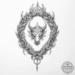 Tattoo sketch уроборос — эскиз тату (№1757284133_0, 07.09.2025 22:28) — tattoo-photo.ru