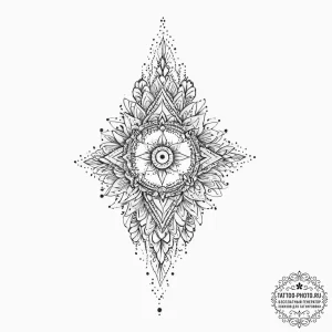 Tattoo sketch узор в виде танка, artistic tat... - эскиз тату (№1757286558_0, 07.09.2025 23:09) — tattoo-photo.ru