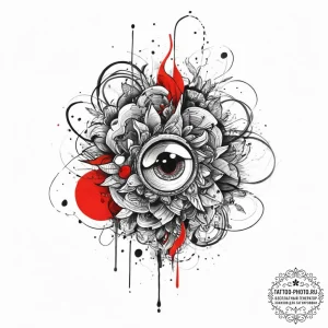 Tattoo sketch mystical essence, ink illustrat... - эскиз тату (№1757287577_0, 07.09.2025 23:26) — tattoo-photo.ru