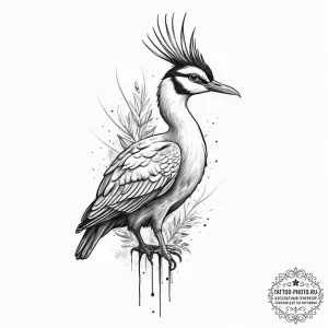 Tattoo sketch bustard, tattoo drawing outline... - эскиз тату (№1757294157_0, 08.09.2025 01:15) — tattoo-photo.ru