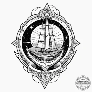 Tattoo sketch cosmic self, concept art for ta... - эскиз тату (№1757295767_0, 08.09.2025 01:42) — tattoo-photo.ru