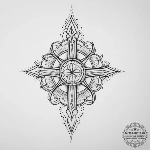 Tattoo sketch holy character, concept art for... - эскиз тату (№1757296566_0, 08.09.2025 01:56) — tattoo-photo.ru