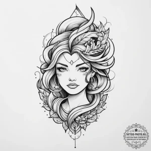 Tattoo sketch siren tattoo, tattoo drawing ou... - эскиз тату (№1757298149_0, 08.09.2025 02:22) — tattoo-photo.ru