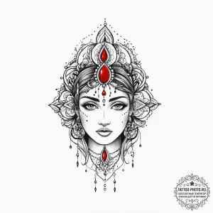 Tattoo sketch blessed being, tattoo flash she... - эскиз тату (№1757299527_0, 08.09.2025 02:45) — tattoo-photo.ru