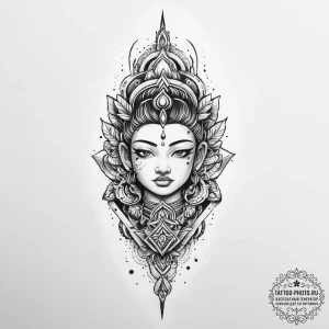 Tattoo sketch zen, concept art for tattoo, bl... - эскиз тату (№1757301308_0, 08.09.2025 03:15) — tattoo-photo.ru