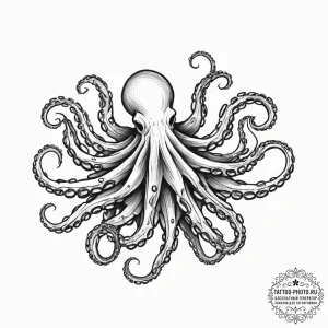Tattoo sketch octopus tattoo, concept art for... - эскиз тату (№1757301507_0, 08.09.2025 03:18) — tattoo-photo.ru