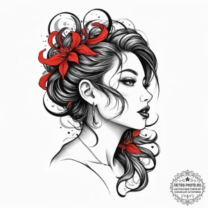 Tattoo sketch nymph tattoo, tattoo sketch des... - эскиз тату (№1757302903_0, 08.09.2025 03:41) — tattoo-photo.ru