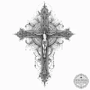 Tattoo sketch sacred figure, artistic tattoo... - эскиз тату (№1757308384_0, 08.09.2025 05:13) — tattoo-photo.ru