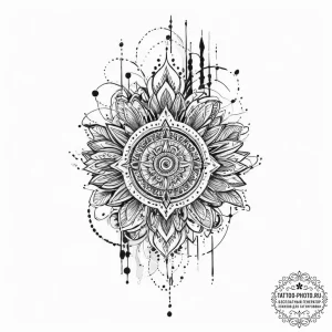 Tattoo sketch ornamental цветочный узор, tatt... - эскиз тату (№1757317685_0, 08.09.2025 07:48) — tattoo-photo.ru