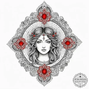 Tattoo sketch holy scene, artistic tattoo ske... - эскиз тату (№1757318850_0, 08.09.2025 08:07) — tattoo-photo.ru
