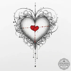 Tattoo sketch heart tattoo, tattoo sketch des... - эскиз тату (№1757321567_0, 08.09.2025 08:52) — tattoo-photo.ru