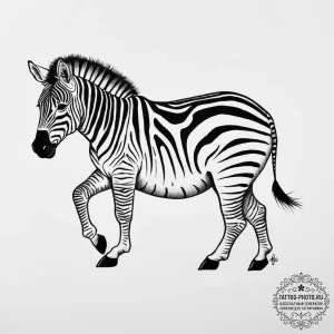 Tattoo sketch zebra danio, artistic tattoo sk... - эскиз тату (№1757322731_0, 08.09.2025 09:12) — tattoo-photo.ru