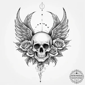 Tattoo sketch runners with a wing, concept ar... - эскиз тату (№1757325251_0, 08.09.2025 09:54) — tattoo-photo.ru
