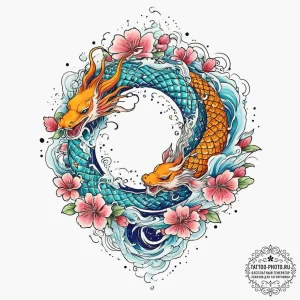 Tattoo sketch cosmic fount, tattoo flash shee... - эскиз тату (№1757326802_0, 08.09.2025 10:20) — tattoo-photo.ru