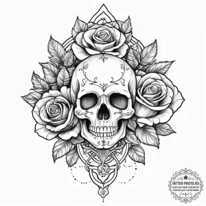 Tattoo sketch sacred source, ink illustration... - эскиз тату (№1757327190_0, 08.09.2025 10:26) — tattoo-photo.ru