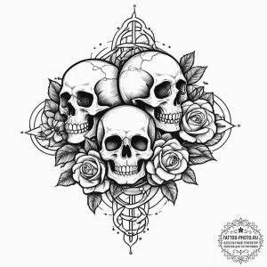 Tattoo sketch chain, tattoo flash sheet desig... - эскиз тату (№1757328546_0, 08.09.2025 10:49) — tattoo-photo.ru