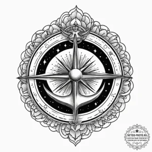 Tattoo sketch cosmic kingdom, concept art for... - эскиз тату (№1757332036_0, 08.09.2025 11:47) — tattoo-photo.ru