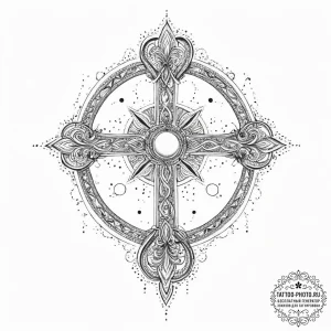 Tattoo sketch celestial constellation, tattoo... - эскиз тату (№1757332617_0, 08.09.2025 11:56) — tattoo-photo.ru