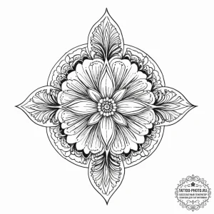 Tattoo sketch snowdrop flower, tattoo flash s... - эскиз тату (№1757339419_0, 08.09.2025 13:50) — tattoo-photo.ru
