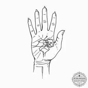 Tattoo sketch hands with a map, tattoo line a... - эскиз тату (№1757343389_0, 08.09.2025 14:56) — tattoo-photo.ru