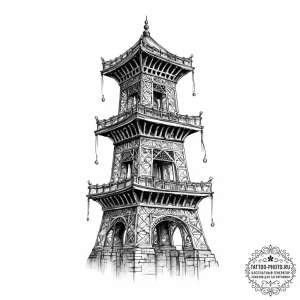 Tattoo sketch tower - эскиз тату (№1757343795_0, 08.09.2025 15:03) — tattoo-photo.ru