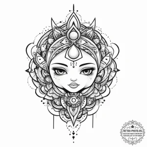 Tattoo sketch cosmic character, tattoo sketch... - эскиз тату (№1757345583_0, 08.09.2025 15:33) — tattoo-photo.ru