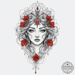 Tattoo sketch soul, tattoo line art, neo trad... - эскиз тату (№1757345780_0, 08.09.2025 15:36) — tattoo-photo.ru