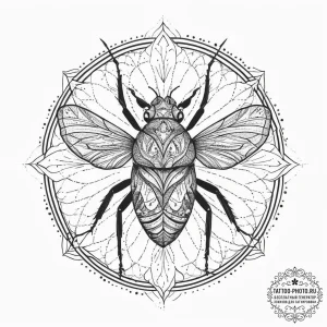 Tattoo sketch seed bug, ink illustration for... - эскиз тату (№1757347159_0, 08.09.2025 15:59) — tattoo-photo.ru