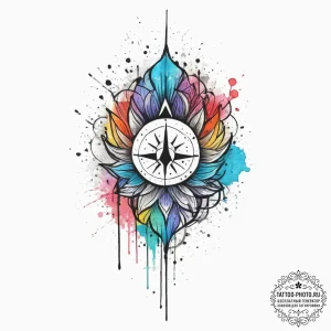 Tattoo sketch painting with an artist's hand,... - эскиз тату (№1757347362_0, 08.09.2025 16:02) — tattoo-photo.ru