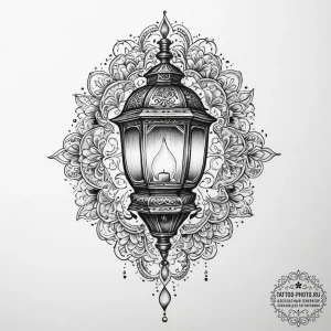 Tattoo sketch ghost lantern, tattoo sketch de... - эскиз тату (№1757348547_0, 08.09.2025 16:22) — tattoo-photo.ru