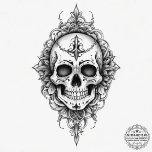 Tattoo sketch lich's phylactery, artistic tat... - эскиз тату (№1757349133_0, 08.09.2025 16:32) — tattoo-photo.ru